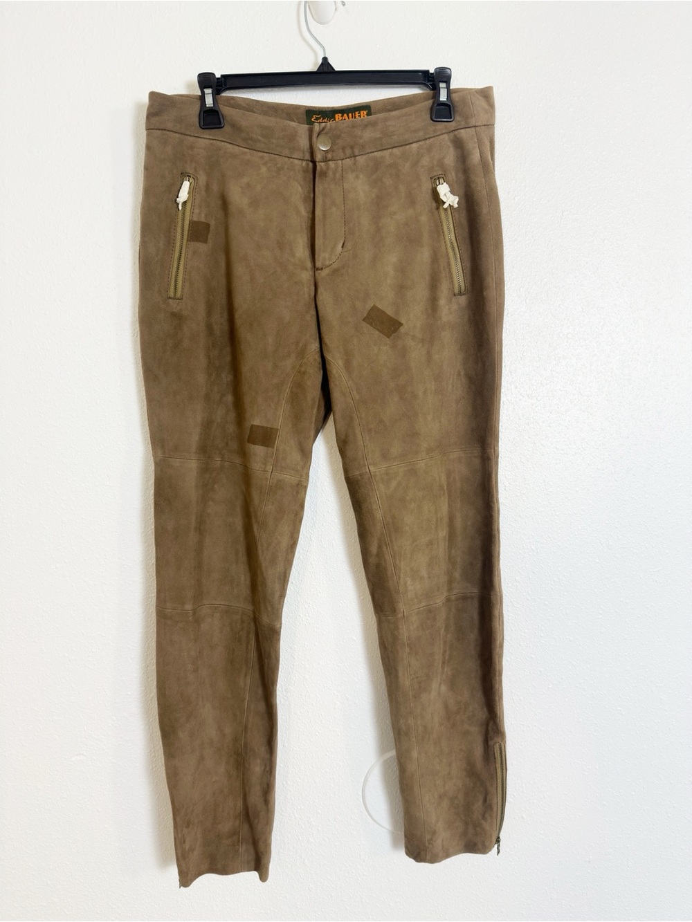Eddie Bauer tumbleweed goat leather suede riding pants